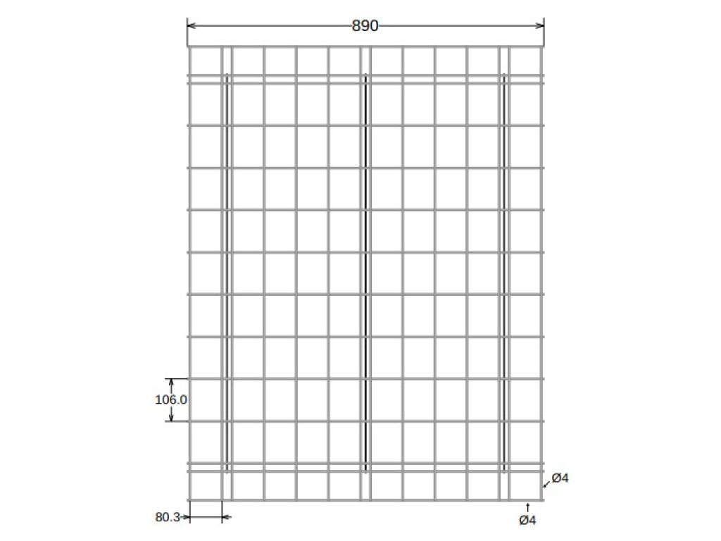 Drátěný regálový rošt