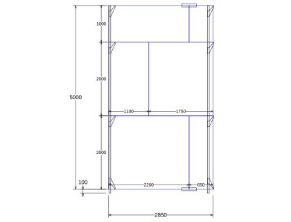 Zadní regálová stěna